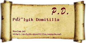 Pólyik Domitilla névjegykártya